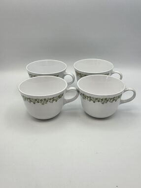 Vintage Corelle Spring Blossom Crazy Daisy Coffee Cups